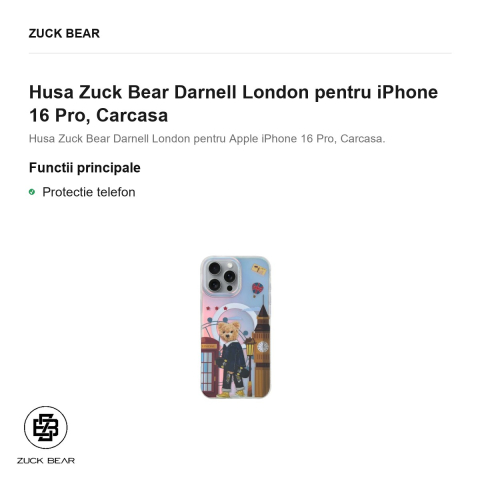 Husa Zuck Bear Darnell London pentru iPhone 16 Pro, Carcasa [1]