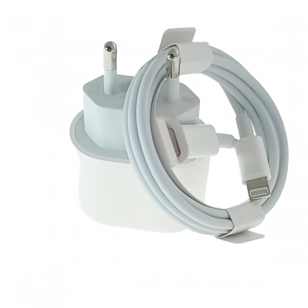 Incarcator 20W cu port USB-C, lightning to USB-Cable,  pentru Apple, A2347, priza retea EU, in blister, alb [3]