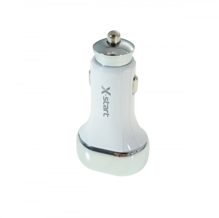 Incarcator auto 52.5W X-START CC117, cu 2 porturi, 1 x USB-C PD 30W, 1 x USB-A QC3.0, cu protectie, alb [1]