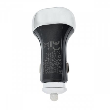 Incarcator auto 52.5W X-START CC117, cu 2 porturi, 1 x USB-C PD 30W, 1 x USB-A QC3.0, cu protectie, negru [3]
