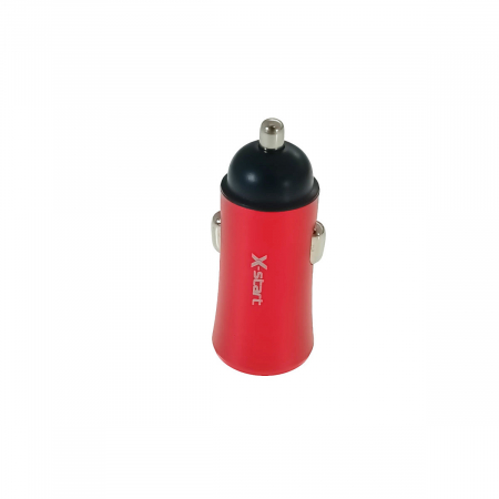 Incarcator auto dual USB 3.6 A, X-START CC097, DC 12-24V, rosu [1]