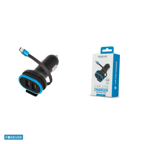Incarcator auto Forever CC-02, 3 A, 2x USB, negru [3]