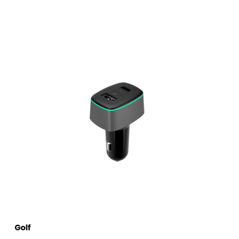 Incarcator auto Golf GF-C17, 1x USB-A QC 3.0 si 1x USB-C PD, 100 W, 12-24 V, culoare neagra [3]