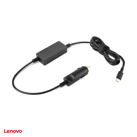 Accesorii IT - Incarcator auto USB-C Lenovo 65W USB-C DC Travel Adapter pentru laptop, intrare 12/24 V DC, 65 W, PD 3.0, negru, 40AK0065WW