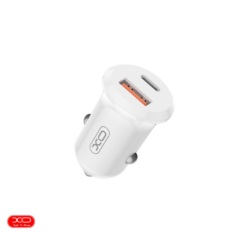 Accesorii IT - Incarcator auto XO CC69, PD QC 30 W, 1x USB + 1x USB-C, alb