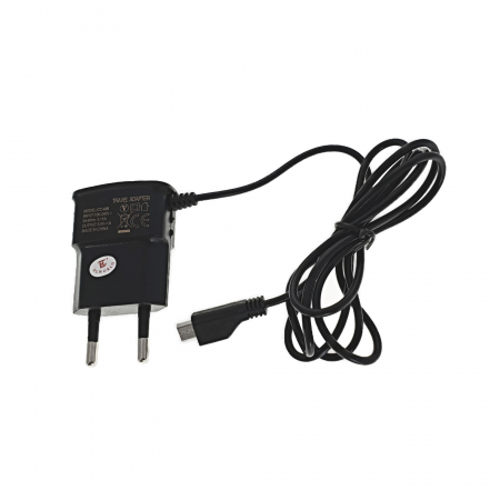Priza retea - Incarcator CC688 de retea pentru telefon, cu cablu microUSB,1A, negru