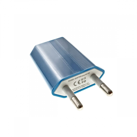 Incarcator de perete, adaptor de alimentare USB,1000 mA, albastru [1]