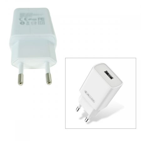 Incarcator de retea cu un port USB, Jellico WJ-C58 92399, 5V, 2.1A, alb [2]