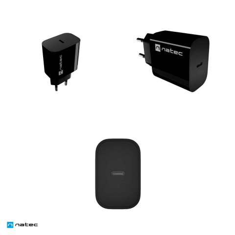 Incarcator de retea Natec Ribera 1 x USB-C, 20 W, Power Delivery 3.0 si PPS, negru, NUC-2395 [4]