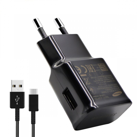 Incarcator priza retea - Incarcator de retea USB Type-C, compatibil cu Samsung, EP-TA20CBCQGCH, Fast Charging, Travel Adapter, Negru, Blister