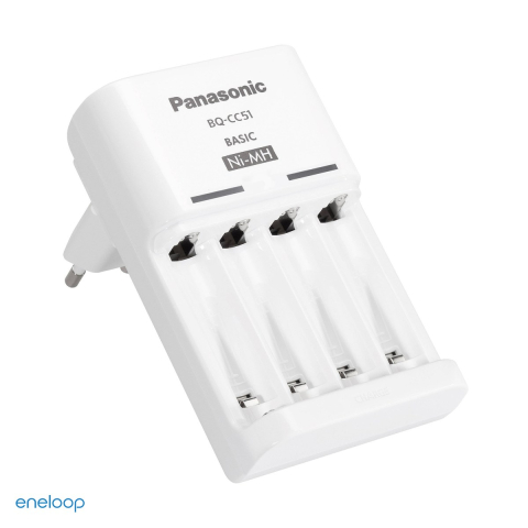 Incarcator Panasonic eneloop Basic Charger BQ-CC51E pentru acumulatori AA si AAA Ni-MH, 4 locuri, incarcare in perechi, fara acumulatori [3]