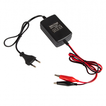 Accesorii Diverse - Incarcator pentru baterii cu gel si acid de 12V, conectare la priza retea, KF-K121500, 13447, negru cu rosu