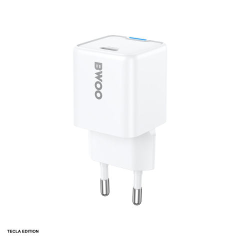 Accesorii smartphone - Incarcator priza BWOO, 30W, 1 x USB-C, Power Delivery, GaN, Alb