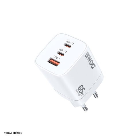 Accesorii IT - Incarcator priza BWOO CDA147PD, 65W, 1 x USB-A, 2 x USB-C, Alb