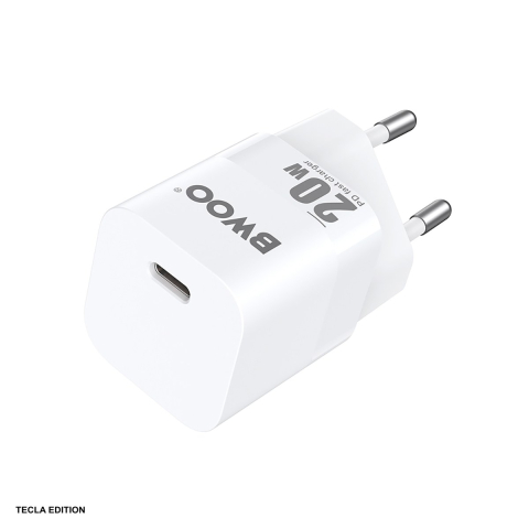 Accesorii smartphone - Incarcator priza BWOO CDA155, 20W, 1 x USB-C, Power Delivery, Alb