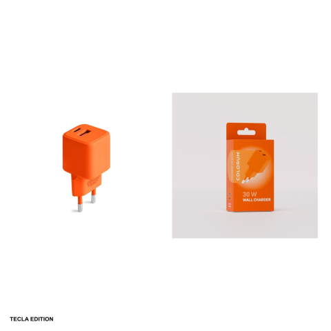 Incarcator priza Colorum CLS30-AC-10, 30W, 1 x USB-A, 1 x USB-C, Power Delivery, Portocaliu [3]
