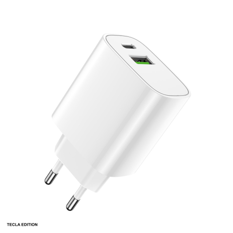 Accesorii IT - Incarcator priza Forever LS-04, 20W, 1 x USB-A, 1 x USB-C, Power Delivery, Quick Charge 3.0, Alb