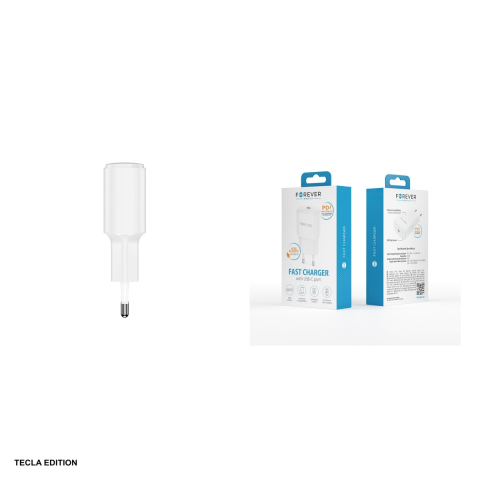 Incarcator priza Forever TC-01-20C, 20W, 1 x USB-C, Power Delivery, Quick Charge, Alb [4]