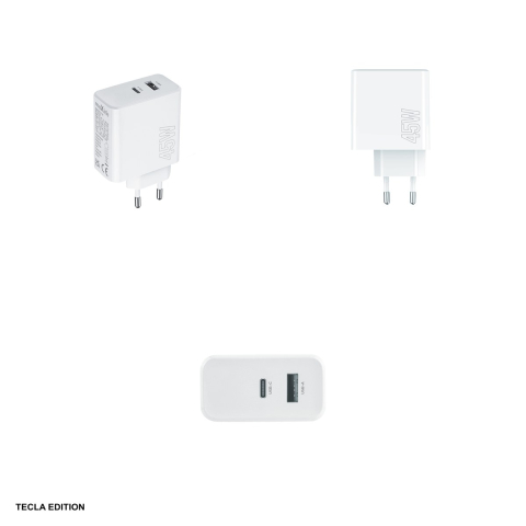 Incarcator priza Maxlife MXTC-07-45AC, 45W, 1 x USB-C, 1 x USB-A, Power Delivery, Quick Charge, Alb [3]