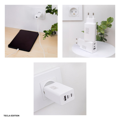 Incarcator priza Maxlife MXTC-08-65ACC, 65W, 2 x USB-C, 1 x USB-A, Power Delivery, Quick Charge, Alb [4]