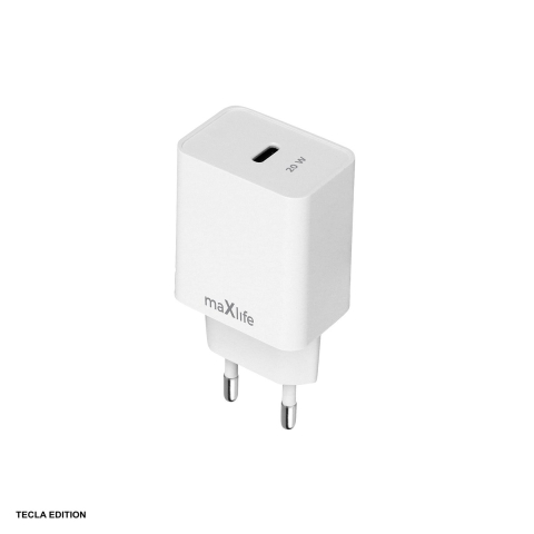 Accesorii IT - Incarcator priza Maxlife MXTC-13-20C, 20W, 1 x USB-C, Power Delivery, Quick Charge, Alb