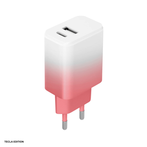 Accesorii smartphone - Incarcator priza Setty LSIG-AC-20, 20W, 1 x USB-A, 1 x USB-C, Alb-Roz