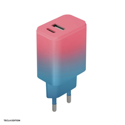 Accesorii smartphone - Incarcator priza Setty LSIG-AC-20, 20W, 1 x USB-A, 1 x USB-C, Roz