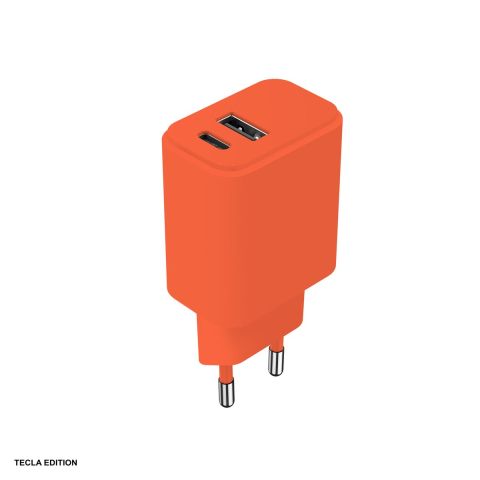 Accesorii smartphone - Incarcator priza Setty LSIM-AC-2010, 20W, 1 x USB-A, 1 x USB-C, Portocaliu