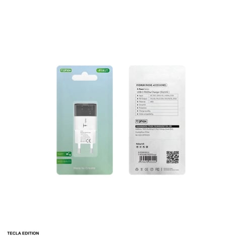 Incarcator priza T-Phox PP10, 20W, 1 x USB-C, Negru [4]