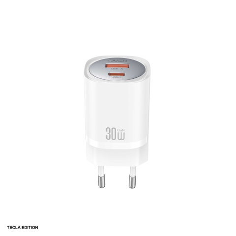 Accesorii smartphone - Incarcator priza XO CE21, 30W, 1 x USB-C, 1 x USB-A, Power Delivery, Alb