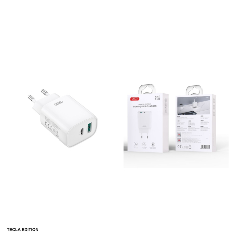 Incarcator priza XO CE29, 20W, 1 x USB-C, 1 x USB-A, Power Delivery, Alb [4]