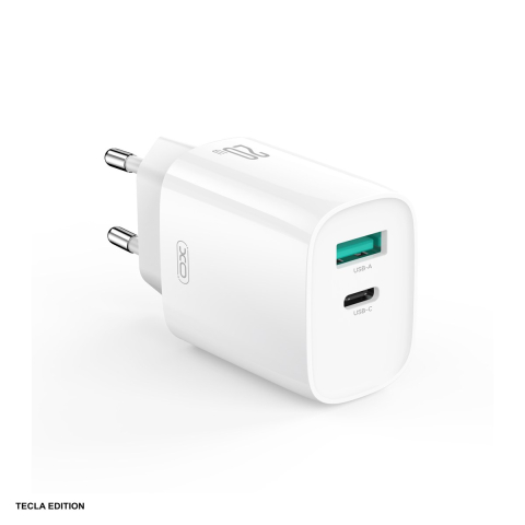 Accesorii smartphone - Incarcator priza XO CE29, 20W, 1 x USB-C, 1 x USB-A, Power Delivery, Alb