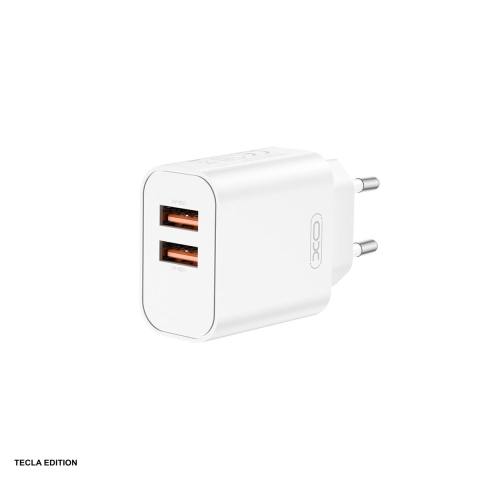Incarcator priza retea - Incarcator priza XO CE34, 2.4A, 2 x USB-A, Quick Charge, Alb