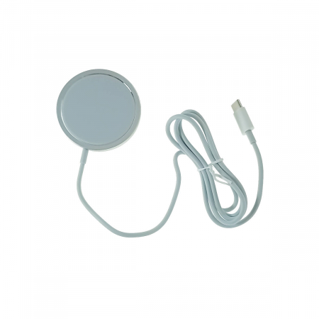 Gadgets smartphone - Incarcator Qi Wireless Magsafe 15W, Jellico W11, conector USB Tip C, Alb