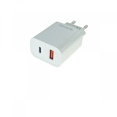 Incarcator rapid de retea port USB tip C PD 20W, port USB-A QC3.0, Jellico C9, Alb [1]