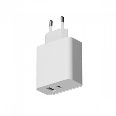 Incarcator retea 45W , Platinet 45482, QC3.0 PD3.0 , porturi 1 x USB si 1 x USB tip C, intrare curent 100 - 240 V, alb [1]