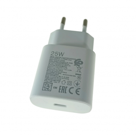 Incarcator priza retea - Incarcator retea cu port USB-C, 25W, QC, PD, priza retea EU, Alb