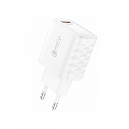 Accesorii IT - Incarcator retea, un port USB, 5V/3A QC 3.0, Foneng EU54, alb