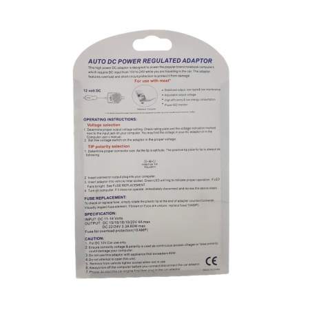 Incarcator universal 80W, auto, cu adaptoare, EWDD8040, de alimentare laptop [3]