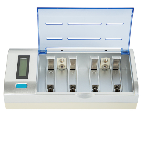 Incarcator universal XN-111 pentru baterii AA, AAA, C, D si 9V - Cu afisaj LCD, incarcare rapida si protectie integrata, 4 sloturi, alimentare 100-240V [1]