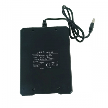 Incarcator USB inteligent pentru 4 acumulatori litiu, 4.2V, 1000mA, 18650, negru [3]