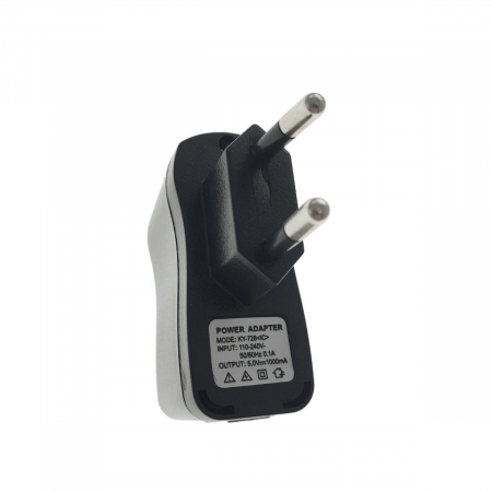 Încărcător USB KY-728 la Priza Rețea EU - 5V/1A, Negru - Compact & Universal [1]