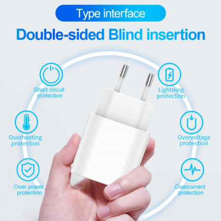 Incarcator USB Tip C la priza Euro, Jellico C35 10651, 25W, Fast Charging, 100 - 240V, 3A, alb [2]