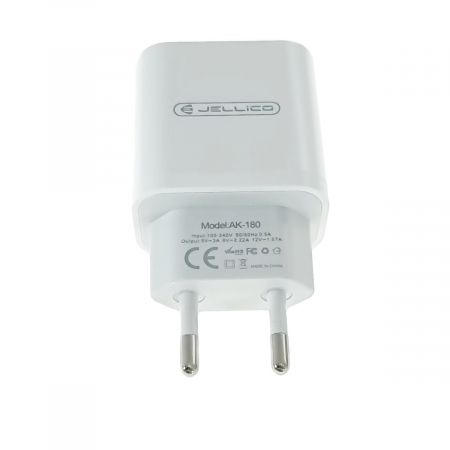 Incarcator USB Tip C la priza Euro, PD 20W, Jellico AK180 04227, Fast Charging, 100-240V, alb [2]