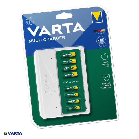 Energy - Incarcator VARTA Multi Charger 57659 pentru acumulatori Ni-MH AA si AAA, 2, 4, 6 sau 8 bucati, alimentare USB-C, cablu USB-C inclus, fara acumulatori