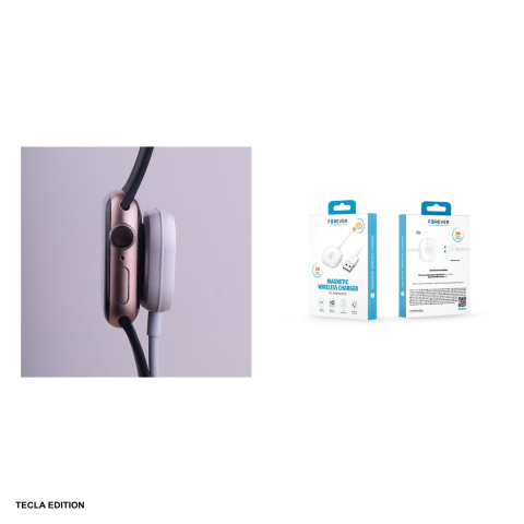 Incarcator wireless Forever MASM-100, 3W, Fast Charge, Alb [6]