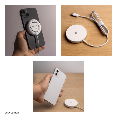 Incarcator wireless Forever MAWC-300, 15W, Fast Charge, Argintiu [5]