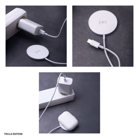 Incarcator wireless Forever MAWC-400, 15W, Fast Charge, Alb [4]