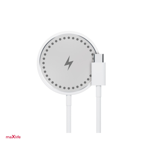 Incarcatoare wireless - Incarcator wireless Maxlife MXWC-05, 15 W, cablu 1m, alb