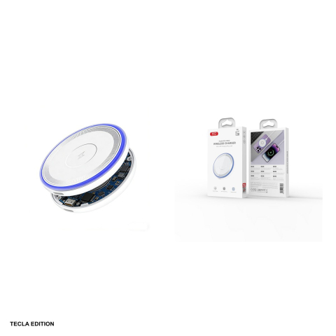 Incarcator wireless XO CX042, 15W, Fast Charge, Alb [6]